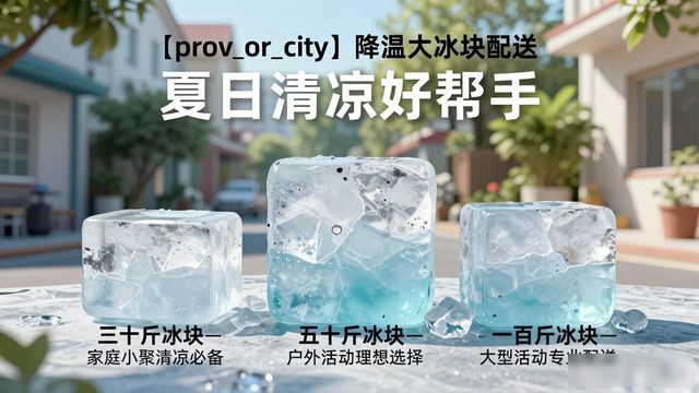 咸阳降温大冰块配送_海鲜排档降温解决方案_高温天气大冰块配送